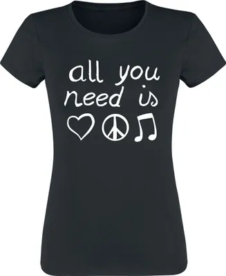 Produktbild von Sprüche T-Shirt Damen All You Need Is... schwarz M