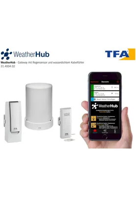 Zdjęcie produktu dla TFA - zestaw startowy Deszcz + Temperatura WEATHERHUB 31.4004.02 - biały