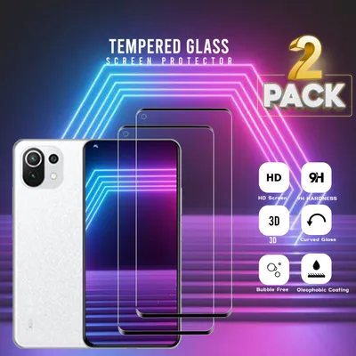 Obrázek produktu pro 2-Pack XIAOMI 11 - Tvrzené sklo 9H - Vysoce kvalitní 3D ochrana displeje