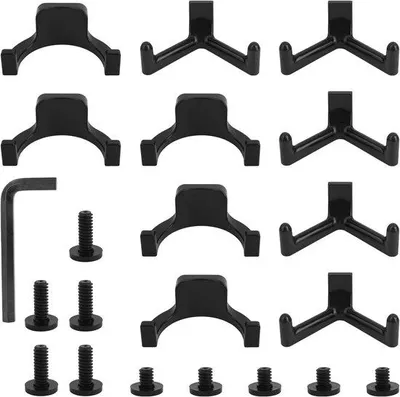Image de Kit de rangement pour outils avec 21 crochets, noir, en forme de Y/U