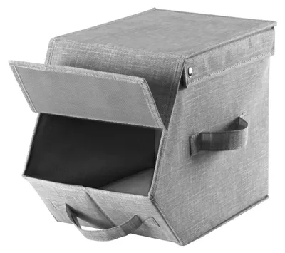 Image de CALICOSY - Boîte de rangement avec couvercle et rabat - L19 cm