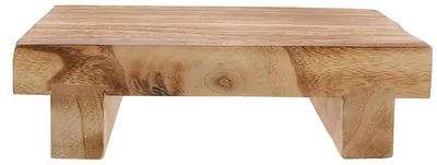 Holz-Hocker 25x18x7 cm, Naturholz, Pflanzenständer, multifunktional