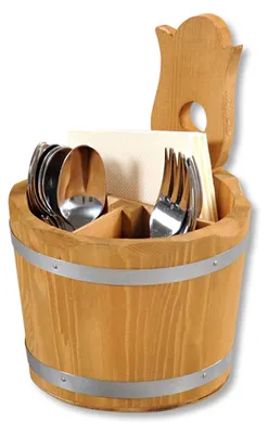 Produktbild von KESPER 69294 Aufbewahrungsbox / Besteckbehälter Ø 14 cm, H: 20 cm, Kiefernholz