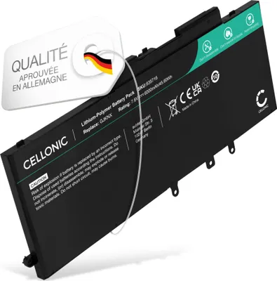 Image de CELLONIC 1x Batterie pour Ordinateur portable Compatible avec Dell Latitude 5490, Latitude 5480, Latitude 5590, GJKNX - (6000mAh, 7.6V)