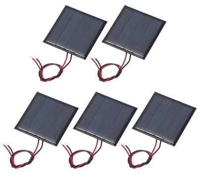 Image de 5 mini-panneaux solaires, 2 V, 0,22 W, 110 mA, 44 mm x 44 mm
