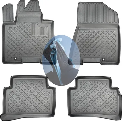 Produktbild von Z518601 TPE-Gummifußmatten kompatibel mit  Hyundai Tucson Classic 2 TLE Steilheck Geländewagen SUV 5-türer 2015-2020