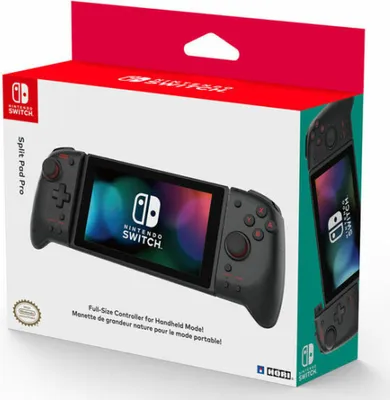 Zdjęcie produktu dla Hori Split Pad Pro, Gamepad, Nintendo Switch, D-pad, Przycisk Turbo, Bezprzewodowy, Bluetooth, Czarny, Półprzezroczysty