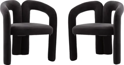 Produktbild von 2er/Set Esszimmerstuehle Samt moderne Design Eimer Seitenstuehle Wohnzimmerstuhl Stilvoller Design-Loungesessel moderne Freizeitstuhl Buerostuhl Sessel