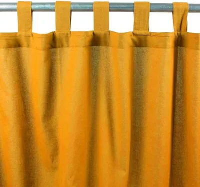 Zdjęcie produktu dla Bawełniana zasłona z pomarańczowymi zakładkami 150x250