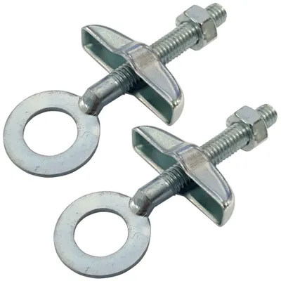 Produktbild von 2x Fahrrad kettenspanner M6x60mm stahl mit muttern Øachsen 10-11mm BMX fixie