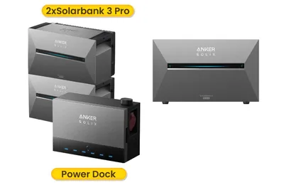 Produktbild von Powerness®Anker SOLIX Solarbank Power Dock - Solarbank Multisystem mit Anker SOLIX Solarbank 3 E2700 Pro x3 Speicher für Balkonkraftwerk