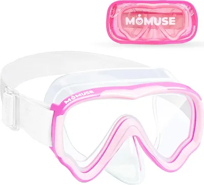Image de Lunettes de natation pour enfants avec bandeau en tissu souple, masque de plongée avec cache-nez 3D, anti-buée & lentille incassable, 3-14 ans, garçons filles