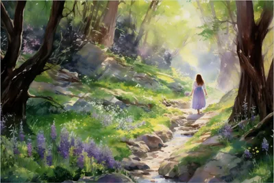 Produktbild von Wallario selbstklebendes Poster - Wanderung im Morgenlicht, Größe: 61 x 91,50 cm