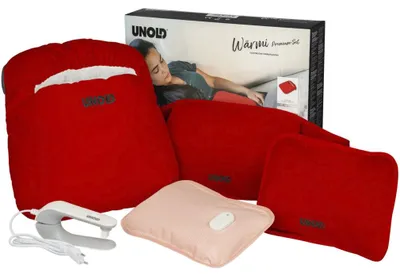 Obrázok produktu pre Unold Wärmi Premium Set - Elektrische Wärmflasche 86023, Červená, 1,05 m, Biela, 380 W, 220-240 V, 50/60 Hz