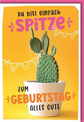 Produktbild von Geburtstag - Glückwunschkarte im Format 11,5 x 17 cm mit Umschlag