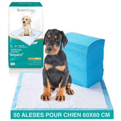 Image de Beauty Case Tapis de Toilettes pour Chiots 60x60cm - Tapis de Toilettes à Usage Unique - Absorption 4/5 - 50pcs