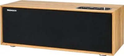 Productafbeelding van Thomson Bluetooth-regelluidspreker, Cosy-serie, model WS702, houten behuizing, bruin, artikelnummer TH388176