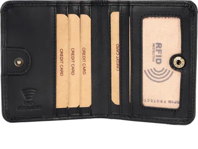 Produktbild von Benthill Kleine Geldbörse Echt Leder | Damen & Herren Geldbeutel RFID Schutz | Minibörse Mini Portemonnaie