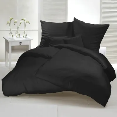 Produktbild von etérea Mako-Satin Bettwäsche Baumwolle 200x220 cm  2Stk 80x80 cm