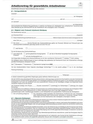 Produktbild von RNK Arbeitsvertrag A4 2Bl 10St gewerblich, kaufmännisch, Aushilfen
