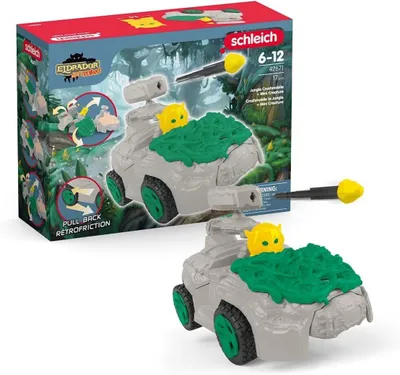 Produktbild von schleich Dschungel-Crashmobil mit Mini Cretaure, 7 Jahr(e), Robots / Mini Creatures, Jungle World, Crashmobil, Mehrfarbig