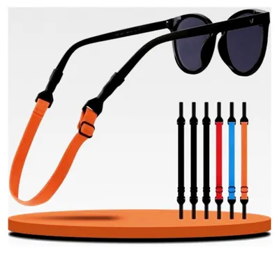 Produktbild von 6 Brillenbänder Stabil & Rutschfest, Verstellbar für Sportbrillen, Hohe Flexibilität für Verschiedene Sportarten, Brillenband für Herren & Damen für Alle Kopfumfänge