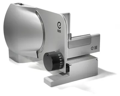 Elektrischer Allesschneider, 100 W, 0–15 mm, variable Geschwindigkeit, Silber