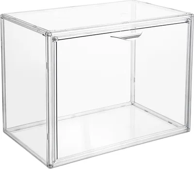 Produktbild von Creliv Vitrine Stapelbar, Transparent Acryl Schaukasten mit Tür (1-St., 36x27x22cm) für Tasche, Schuhe, Figuren, Modelle