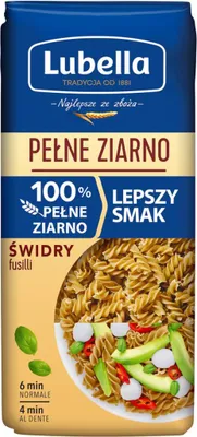 Obrázok produktu pre Lubella Celozrnné fusilli cestoviny 400 g