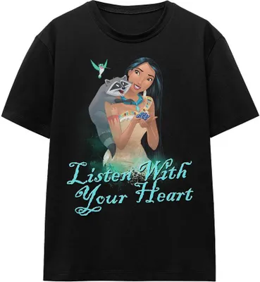 Produktbild von Pocahontas - "Listen With Your Heart" T-Shirt für Herren/Damen Uni TV17225 (XL) (Schwarz)