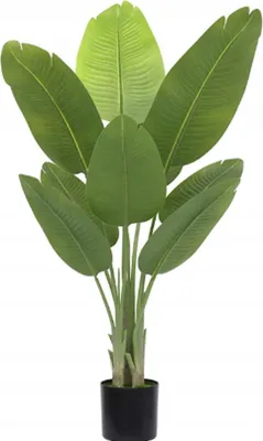 Zdjęcie produktu dla SZTUCZNA Roślina PALMA Strelitzia RAJSKI PTAK W DONICZCE REALISTYCZNA 120cm