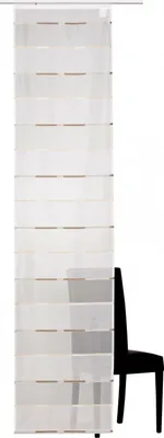 Produktbild von Elbersdrucke Flächenvorhang Calypso halbtransparent 60x245 Streifen weiß braun