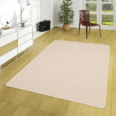 Produktbild von Feinschlinge Designer Teppich Circle Beige, Größe:160x200 cm