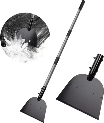 Produktbild von Schneeschaufel Eiskratzer, 137 cm Schnee- und Eishacker für Gehwege