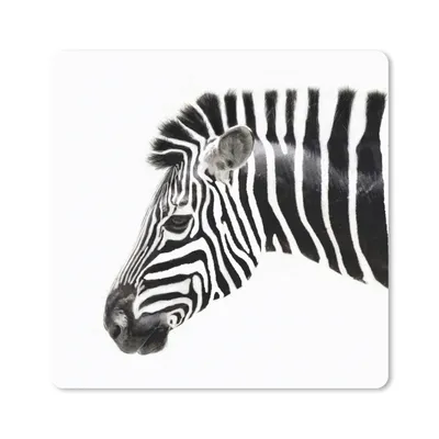 Produktbild von MuchoWow® Mauspad Mousepad Zebra - Tiere - Weiß 20x20 cm - Mousepads - Maus Mat - Pad - Mausunterlage - Desk Mat - Bureauartikeln