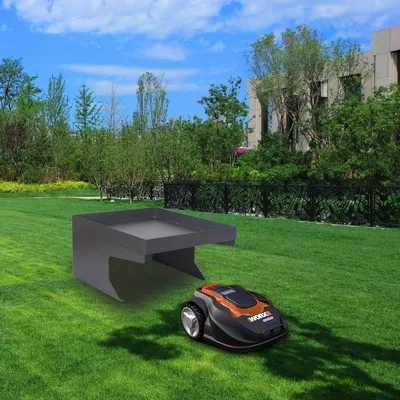 Produktbild von Bc-elec - HMGL01 Pozinkovaná oceľová garáž pre robotickú kosačku s dekoratívnym priestorom prístrešku na auto s vonkajšou ochranou 60x70x36cm