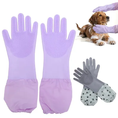 Produktbild von Set mit 2 Handschuhen zur Tierpflege