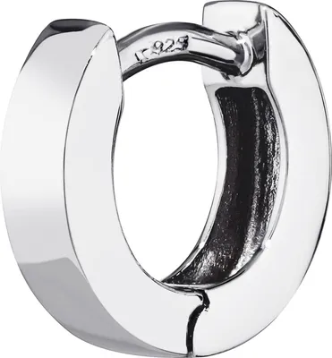 Produktbild von Einzel 925er Sterlingsilber Klappcreole Ohrring 10 X 2,7mm Anlaufgeschützt 4783