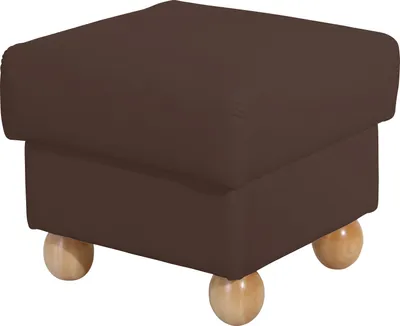 Produktbild von Max Winzer Hocker Monarch - Kunstleder braun - Maße: 54 x 54 x 48 cm