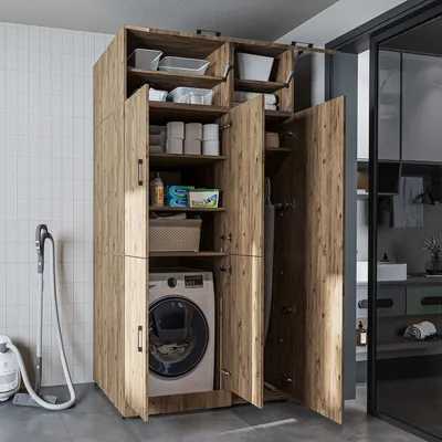 Produktbild von Roomart DORA-II Waschmaschinen-Überbauschrank 115 cm breit, Eiche