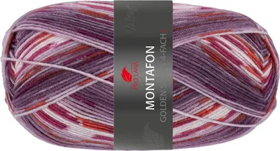 Produktbild von Pro Lana GOLDEN SOCKS Merino Extrafein MONTAFON 4-fach Sockenwolle 420 m Farbe 415-02 - beere
