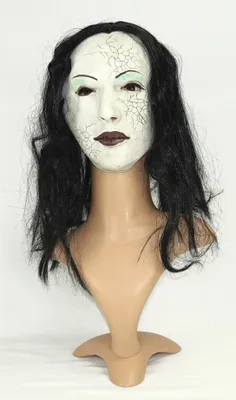 Produktbild von Zerbrochene Porzellanpuppen Maske mit schwarzem Haar