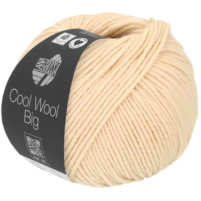 Immagine prodotto di Lana Grossa Cool Wool Big 50 g filato per maglieria di facile manutenzione in Lana extrafine 120 m colore 1016 - conchiglia