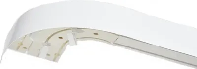 Produktbild von 3- läufig 270 cm Blende 5cm Rundbogen Gardinenstange Innenschiene PVC Decke weiße Schiene Vorhangschiene  Gardinenschiene Klemmen mit Rollen