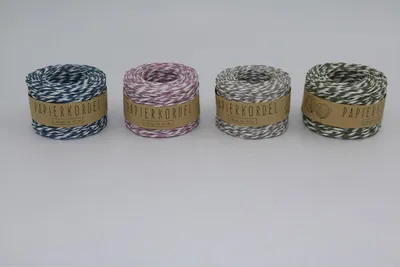 Produktbild von Papierkordel 50 m Rolle 2-farbig | Deko- & Bastelkordel aus Papier | Geschenkband für Floristik, Verpackung & kreative Dekoration