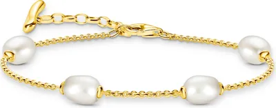 Obrázek produktu pro Thomas Sabo A2189-430-14-L19V Bracelet with pearls Natural Beauty Gold-Plated