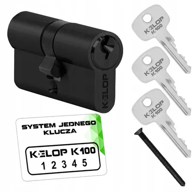 Produktbild von Kelop K100 Schließzylinder 30/40mm Schwarz Gleichschließsystem