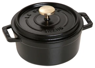 Produktbild von STAUB Cocotte, Gusseisen Bräter mit Deckel, 12 cm, 0,4 L, Rund, Alle Herdarten i