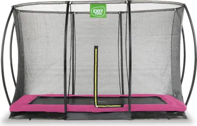 Produktbild von EXIT Silhouette Trampolin 214x305cm, mit Sicherheitsnetz, Bodentrampolin, Rechteckig, für Kinder, Rosa
