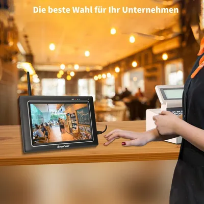 Immagine prodotto di Telecamera di sicurezza - Sistema di videosorveglianza - Telecamera esterna - Sistema di sicurezza domestica - Baby monitor - Monitor touchscreen da 7 pollici
